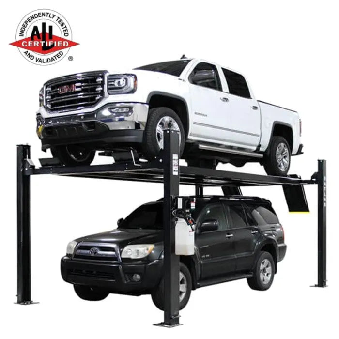 Atlas Apex 9 ALI Certified Four Post Lift 9,000 lbs. Capacity + RJ6BK Air Hydraulic Rolling Jacks 6,000 lbs. Capacity Combo