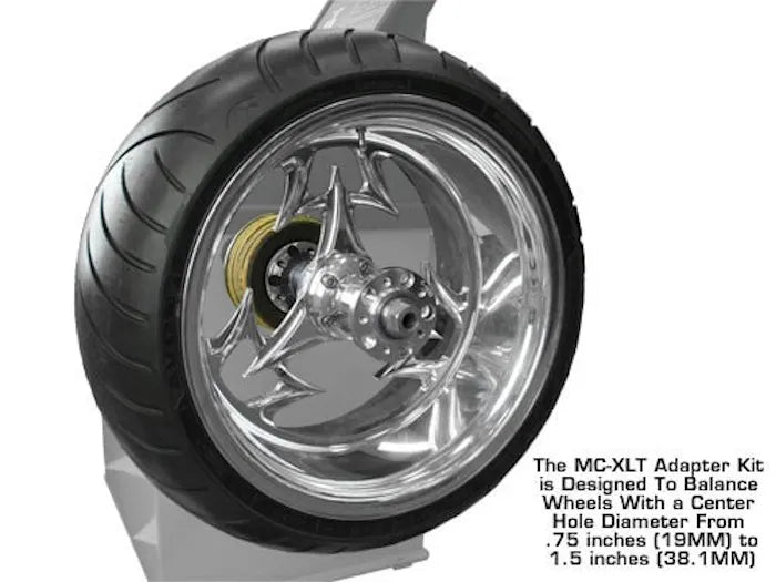 Atlas Large Motorcycle Adapter Kit Shown with Large Diameter Wheel