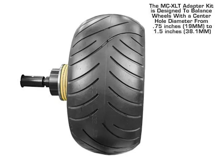 Atlas Large Motorcycle Adapter Kit Shown with Large Diameter Wheel