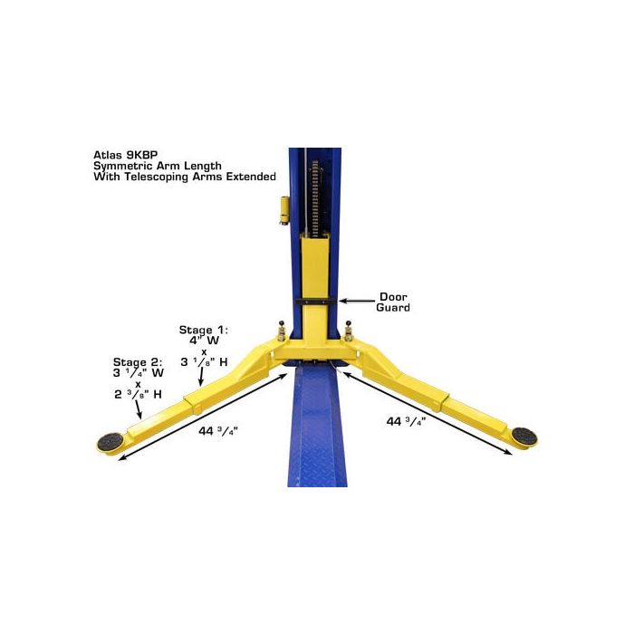 Atlas 9KBPX Baseplate Two Post Lift