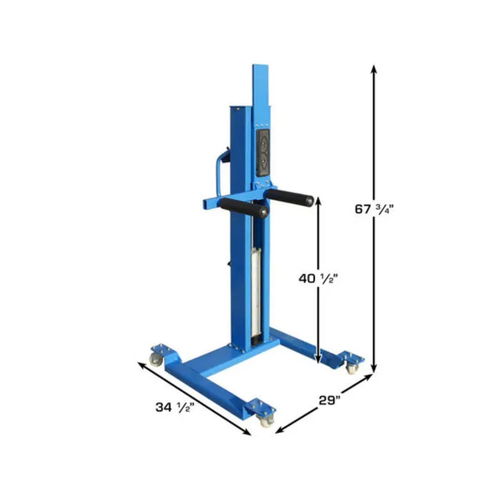 Atlas AEZWL Pneumatic Offset Portable Wheel Lift Dimensions