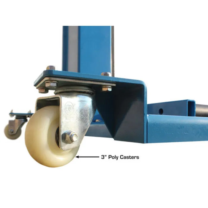 Atlas AEZWL Pneumatic Offset Portable Wheel Lift 3" Poly Casters
