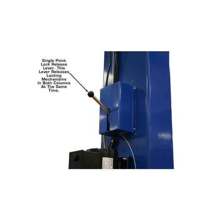 Atlas PV-12PX Two Post Lift Single Point Lock Release
