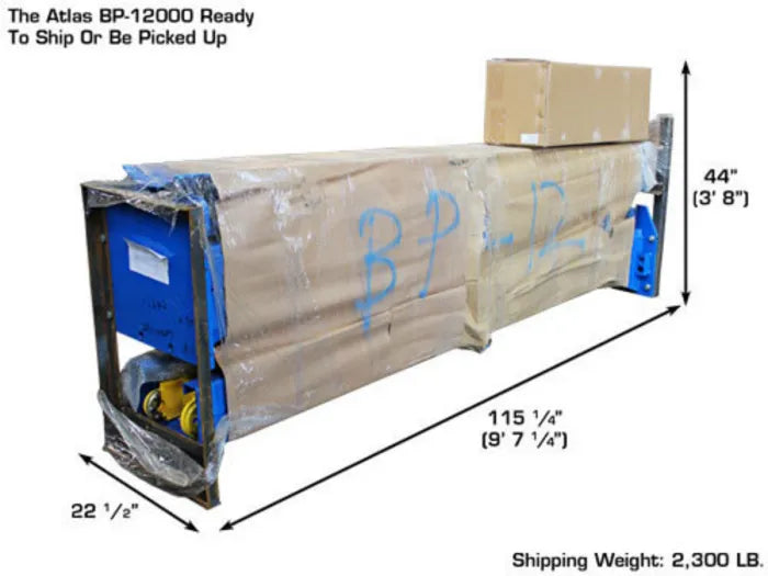 Atlas BP12000X Shipping Dimensions