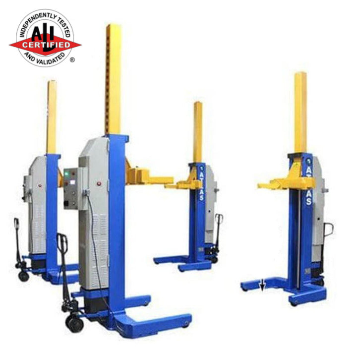 Atlas ML-4030BC Wired Mobile Column Lifts Set of 4 ALI Certified 66,000 lb. Capacity