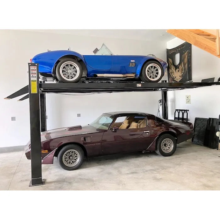 Atlas Garage Pro 9000 Four Post Lift + RJ6BK Rolling Jacks Combo