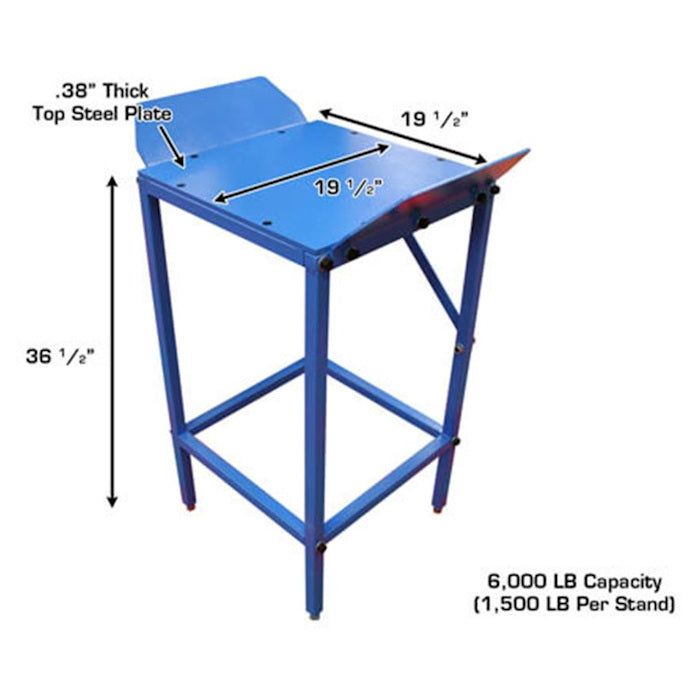 6,000 lbs. Capacity 1,500 lbs. Per Stand 