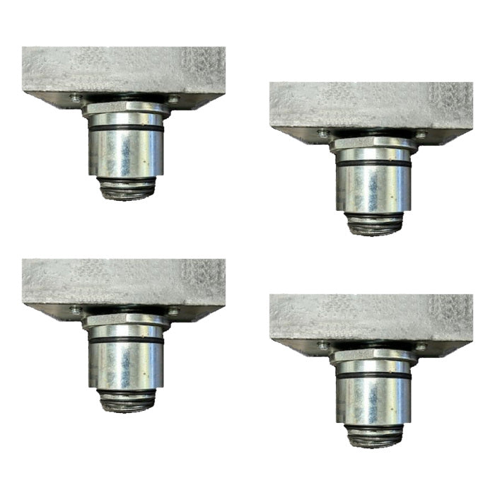 Atlas 2" Heavy-Duty Slotted Rubber Screw-Up Adapters