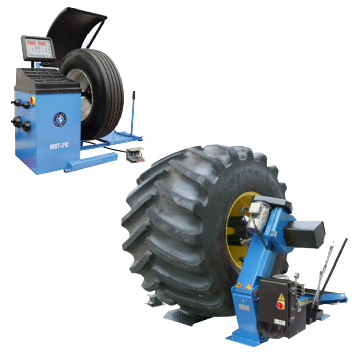 Atlas TTC303 Super-Duty Truck Tire Changer + Atlas WBT210 Computer Truck Wheel Balancer Combo
