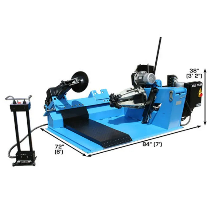 Atlas TTC306 Deluxe Automated Truck Tire Changer Dimensions