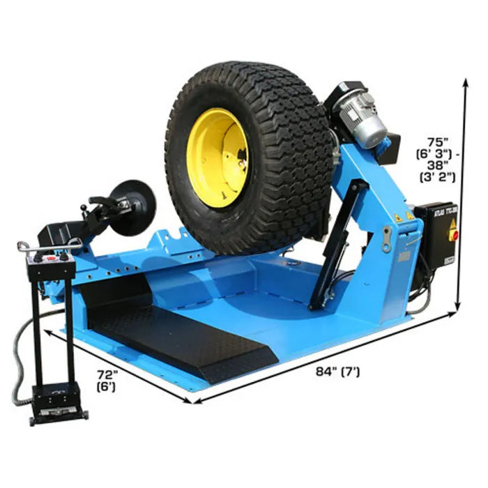 Atlas TTC306 Deluxe Automated Truck Tire Changer Dimensions