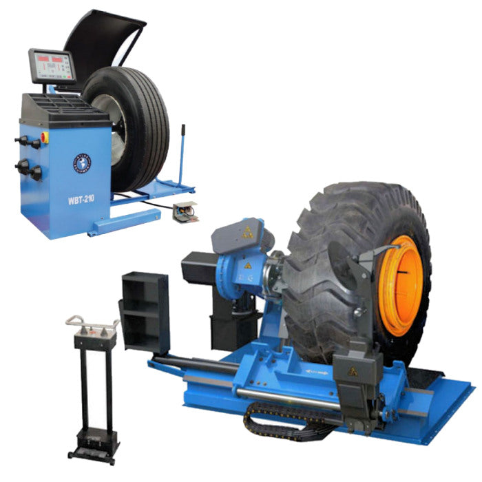 Atlas TTC306 Deluxe Automatic Super-Duty Truck Tire Changer + Atlas WBT210 Computer Truck Wheel Balancer Combo