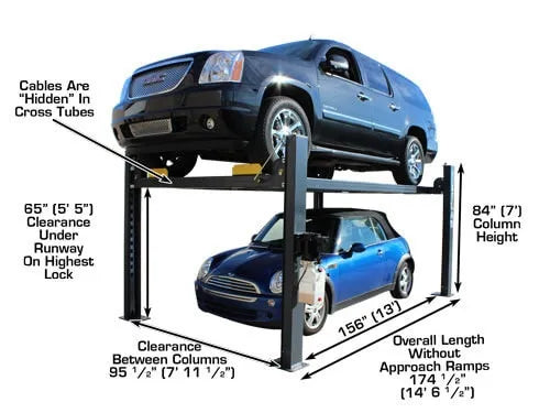 Atlas 408SL Premium Portable Four Post Lift