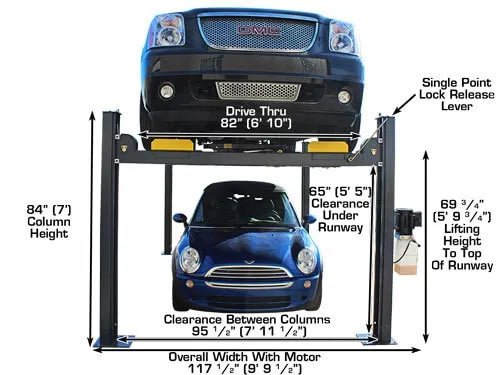 Atlas 408SL Premium Portable Four Post Lift