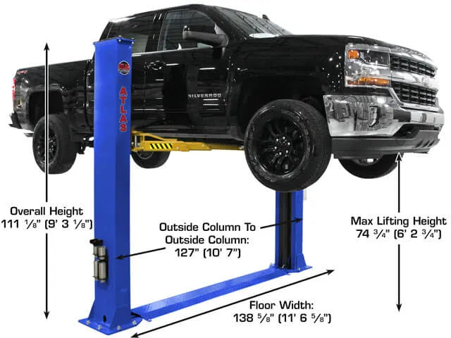 Atlas Platinum PVL-9BP ALI Certified Baseplate Two Post Lift