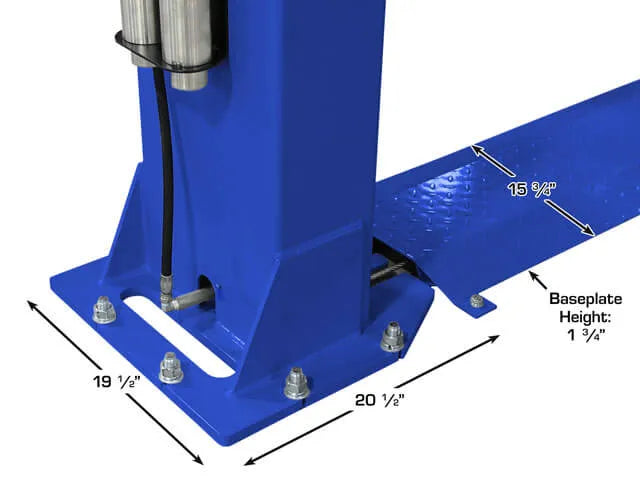 Atlas Platinum PVL-9BP ALI Certified Baseplate Two Post Lift