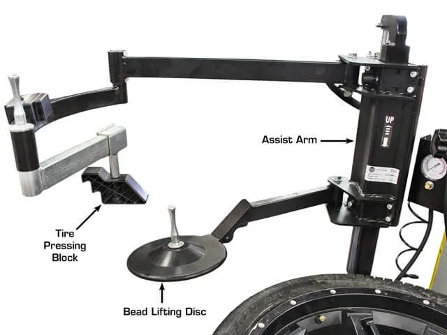 Atlas PTC300 Wheel Clamp Tire Changer w Left-Hand Assist Arm