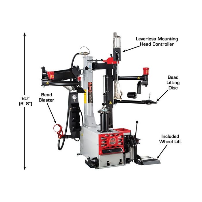 Atlas PTC500 Center Post Tire Changer w Assist Arms