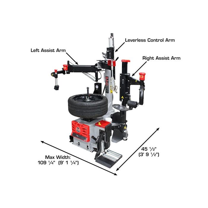 Atlas PTC500 Center Post Tire Changer w Assist Arms