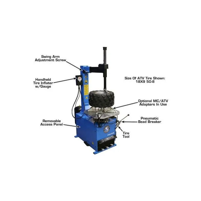 Atlas TC229 Electric/Pneumatic Wheel Clamp Tire Changer with Bead Blaster