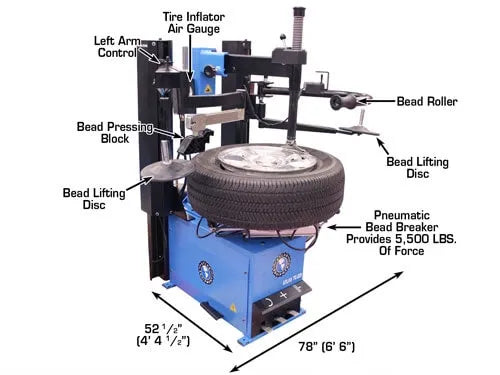 Atlas TC229DAA Dual Assist Arm Wheel Clamp Tire Changer