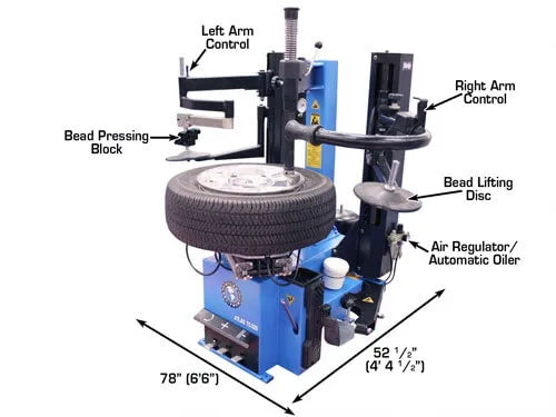 Atlas TC755 Tilt-Back Wheel Clamp Tire Changer