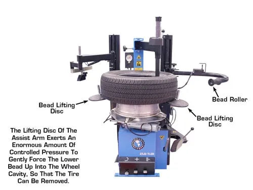 Atlas TC755 Tilt-Back Wheel Clamp Tire Changer