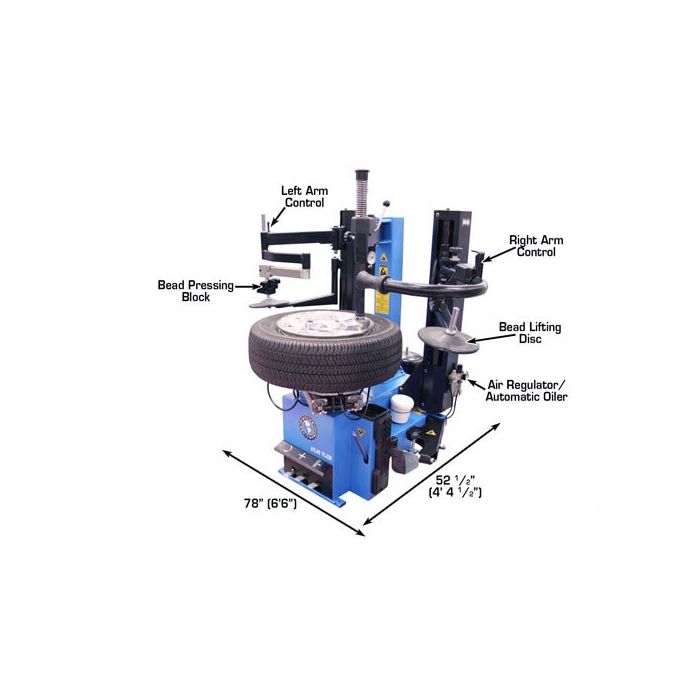 Atlas TC229DAA Dual Assist Arm Wheel Clamp Tire Changer