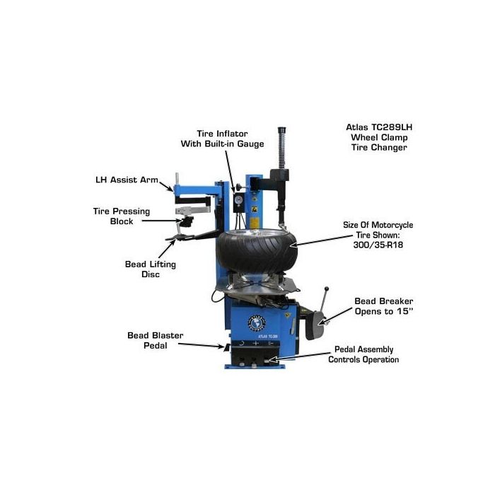 Atlas TC289LH Assist Arm Wheel Clamp Tire Changer