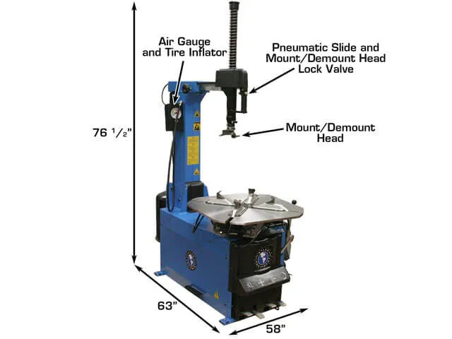Atlas TC755 Tilt-Back Wheel Clamp Tire Changer