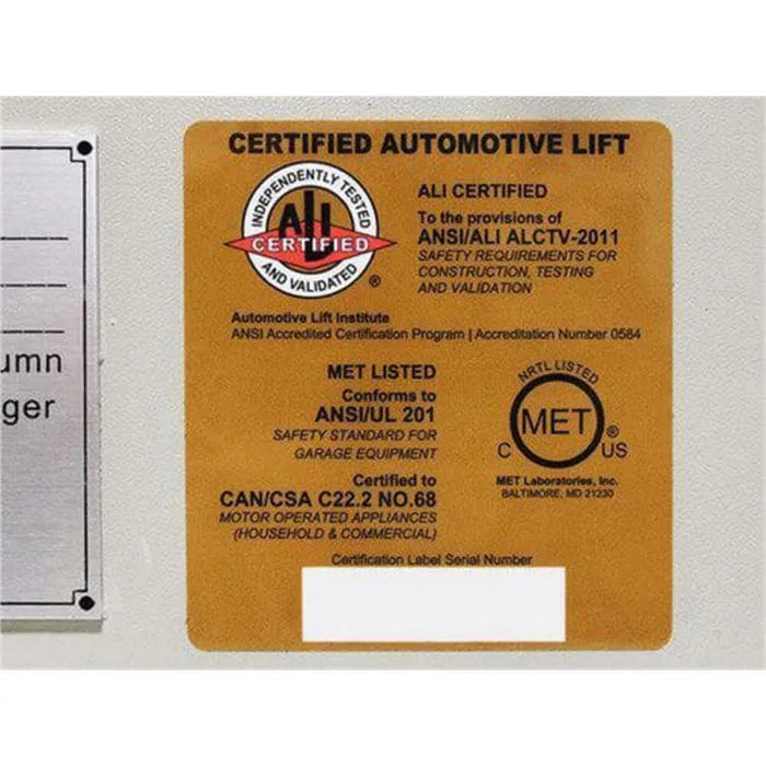 Atlas ML-6051BC Wired Heavy-Duty Mobile Column Lifts Set of 6 ALI Certified 111,000 lbs. Capacity