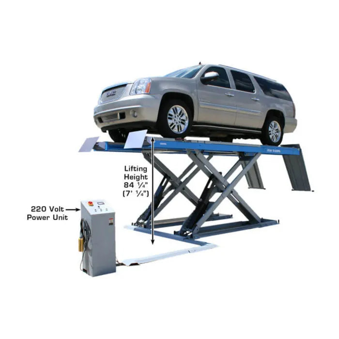 Atlas 12AWFSL Wheels Free Alignment Scissor Lift Wheels Free Air Actuated Locks