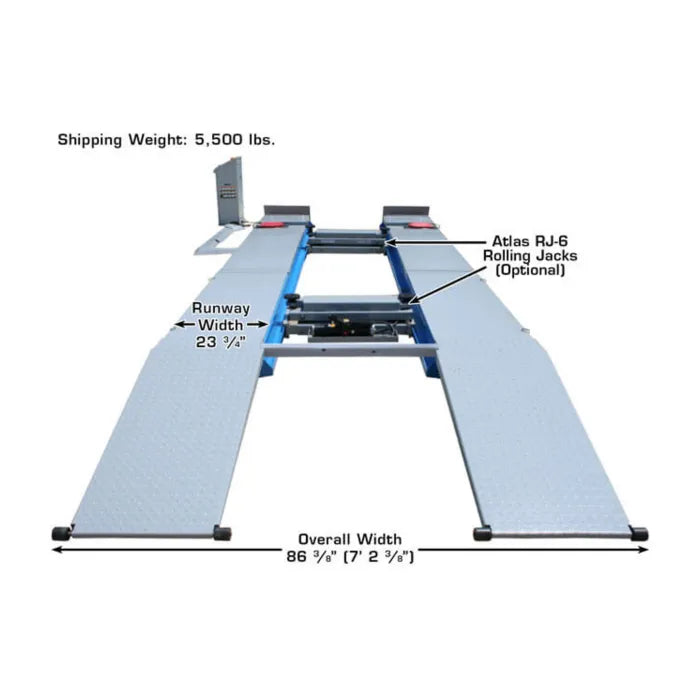 Atlas 12AWFSL Wheels Free Alignment Scissor Lift Main Lifts Air Actuated Locks