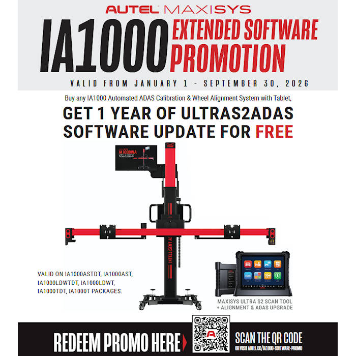 Autel MaxiSYS IA1000 Extended Software 1/1/26-9/30/26