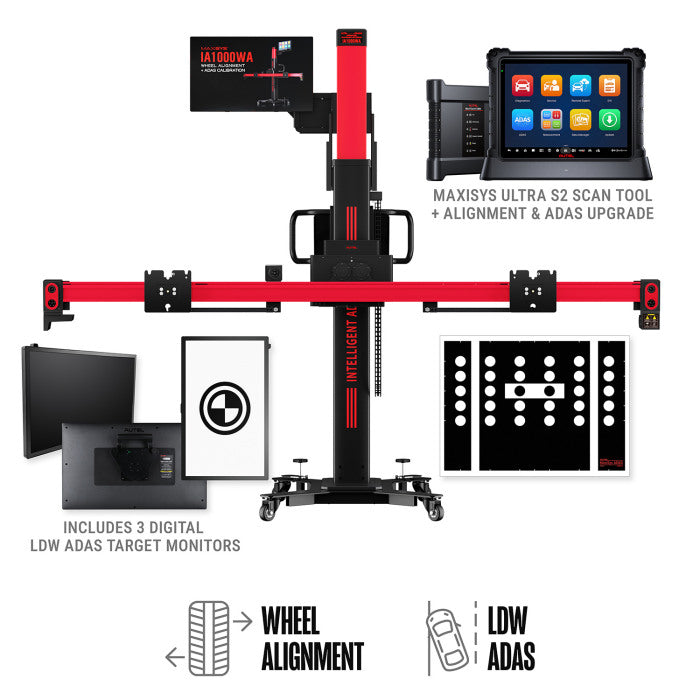 Autel IA1000 Automated Alignment & ADAS Calibration SystemIA1000LDWTDT LDW Packagewith Digital Targets & MaxiSYS Ultra S2 Tablet