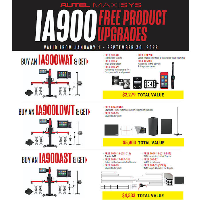Autel MaxiSYS IA900 Free Upgrades 1/1/26-9/30/26