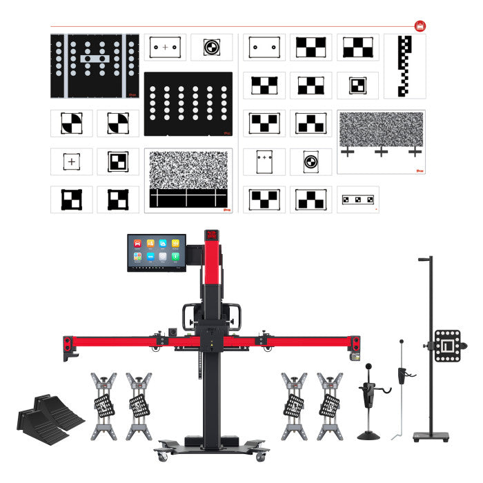 Autel MaxiSYS IA900LDW Dual Purpose Four-Wheel Alignment and ADAS Calibration Frame with Touchscreen and LDW Targets Package