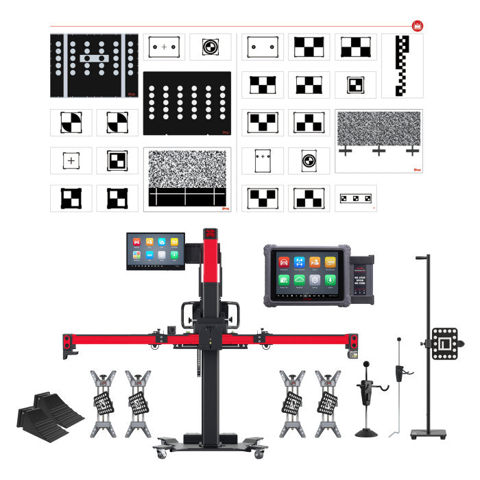 Autel MaxiSYS IA900LDWT Dual Purpose Four-Wheel Alignment and ADAS Calibration Frame with Touchscreen, LDW Targets, and Ultra Tablet Package