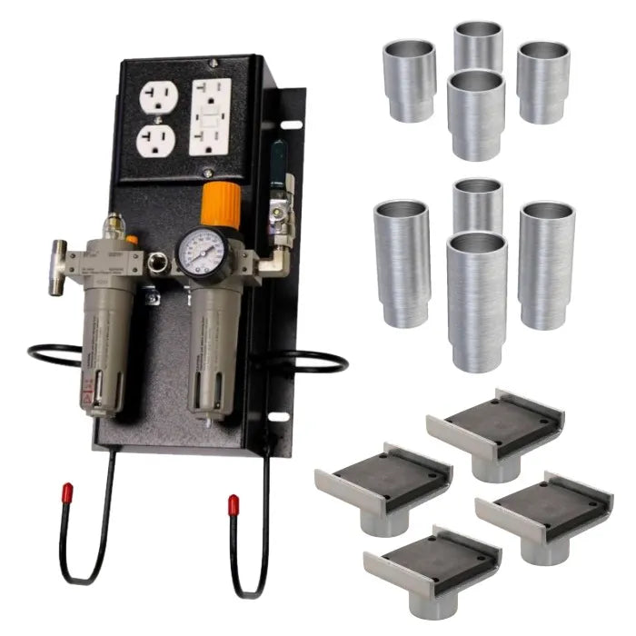 BendPak 10AP Pro Series Package Includes WSA-100 Air-Electric Workstation Medium Adapters, Tall Adapters and Frame Cradle Pads