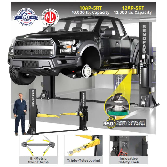 BendPak 12AP-SRT Floorplate Short-Rise Two Post Lift
