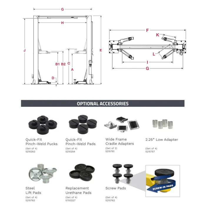 BendPak 12APX-192 Clearfloor High-Rise Two Post Lift
