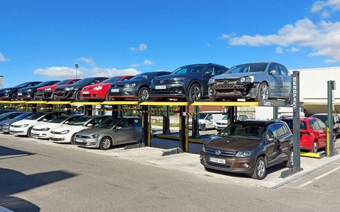 BendPak PL-6000DC Two Post Parking Lift Shared Columns 6,000 lbs. Capacity