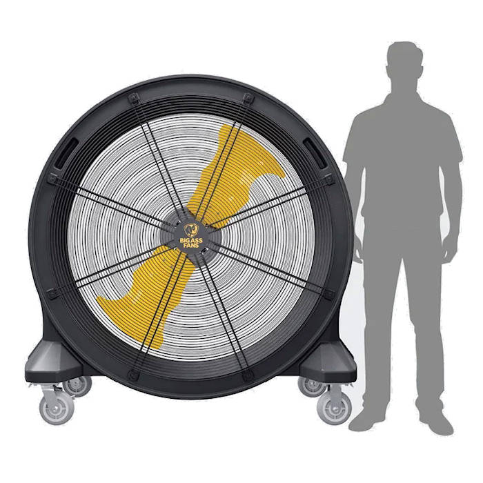 Big Ass Fans Bandit 42" Floor Fan Size