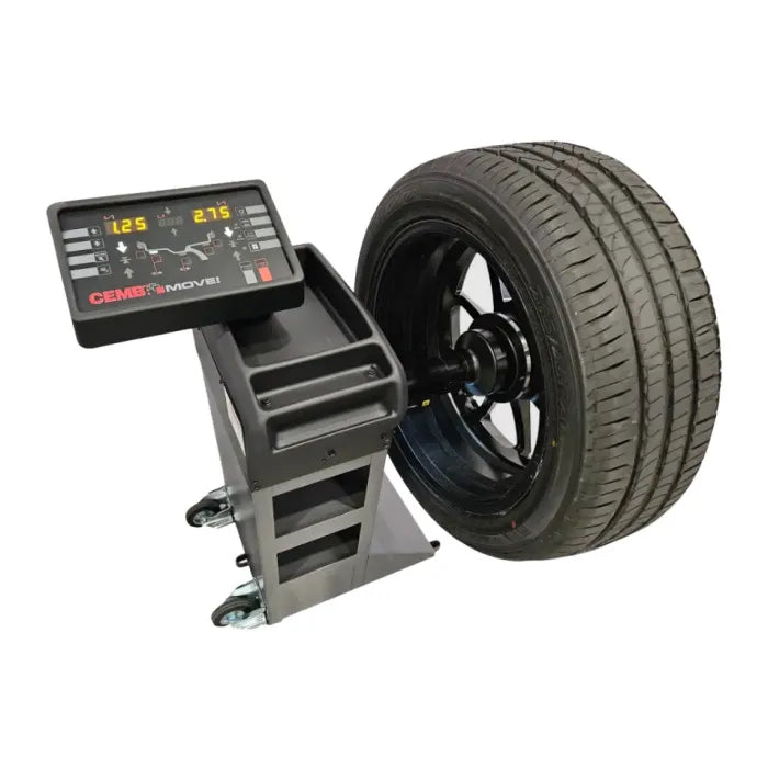 CEMB MOVE Compact Wheel Balancer With Wheel Mounted
