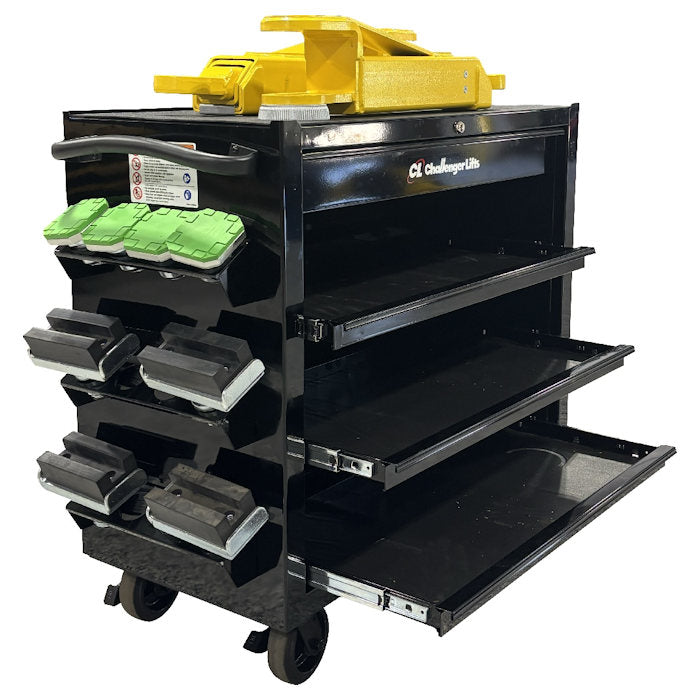 Challenger Lifts Two Post Adapter & Storage Cart Package 