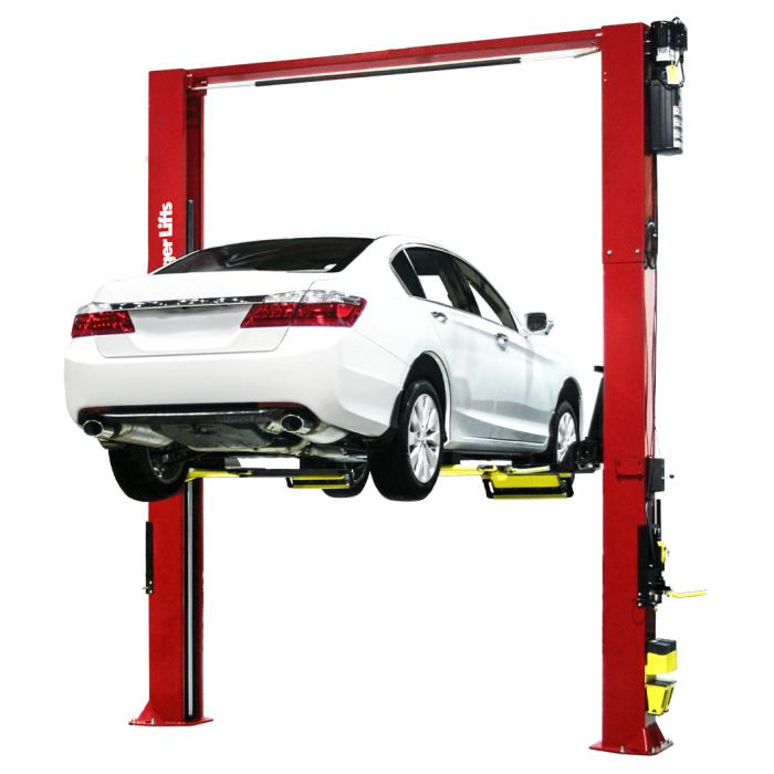 Challenger Lifts CL10A-XP9 Adjustable Two Post Express Pad Lift in Textured Red