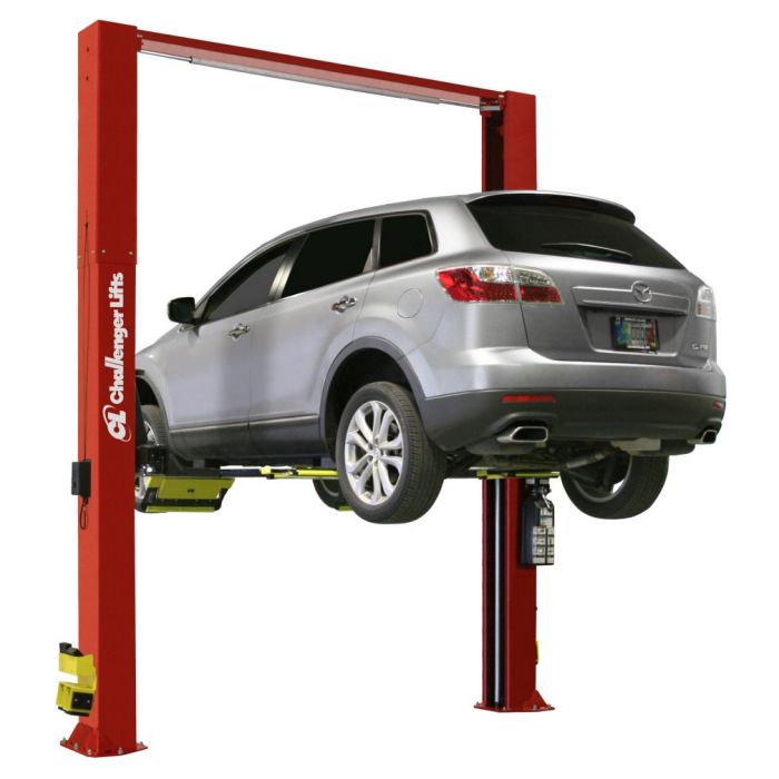 Challenger Lifts CL10A-XP9 Adjustable Two Post Express Pad Lift in Textured Red