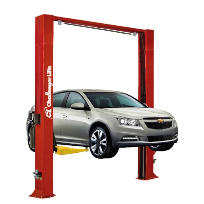 Challenger Lifts CL12A-LC Heavy-Duty Two Post Vehicle Lift in Textured Red