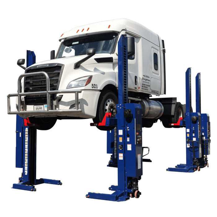 Challenger Lifts CLHM-190 Heavy-Duty Mobile Column Lifts Semi Under Hoist