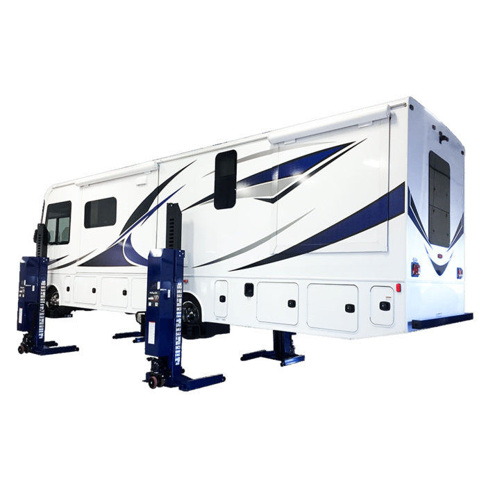 Challenger Lifts CLHM-190 Heavy-Duty Mobile Column Lifts RV Under Hoist